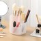 3 Slots 360-Degree Spinning Pencil Pen Desk Organizers, Desktop Storage Pen Organizers Stationery Supplies, Cute Pencil Cup Pot for Office, School, Art Supply, Kids - Clear